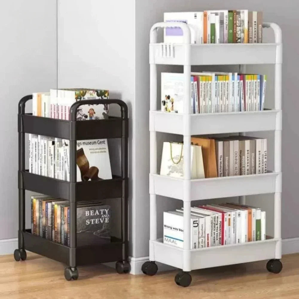 Multifunctional Household Storage Cart with Wheels and Shelves